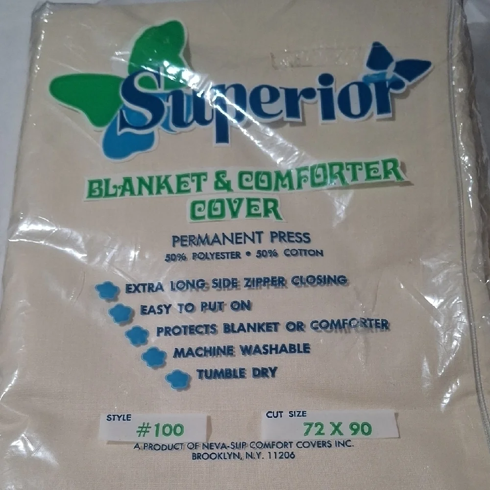 New.Superior Cream Blanket & Comforter Cover Size 72×90